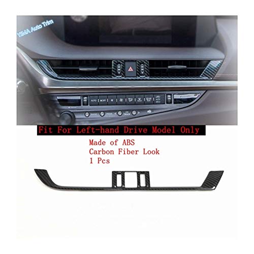 Vent Outlet Trim Cover Lapetus fibra de carbono Interiores Exterior Volver a montar el kit de Lexus ES 2018 - 2020 AC Aire Medio salida de ventilación / Espejo retrovisor con ajuste de la cubierta Int