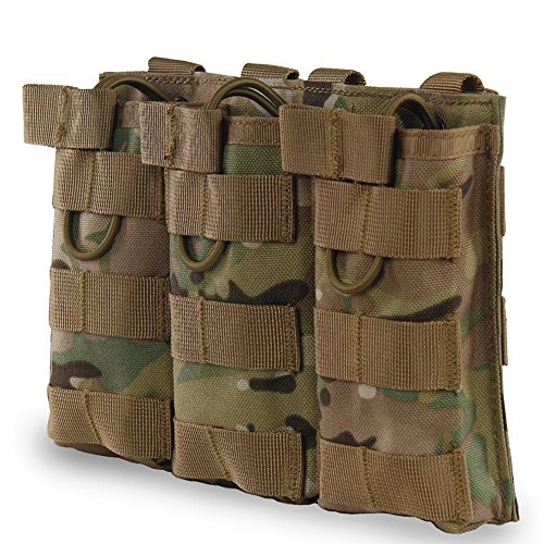 XUE Revista Bolsa de Camuflaje para M4 M16 AR15 HK416 Open Top mag Holder Triple Airsoft mag Bolsa táctica Mochila Chaleco Accesorios Molle Multicam