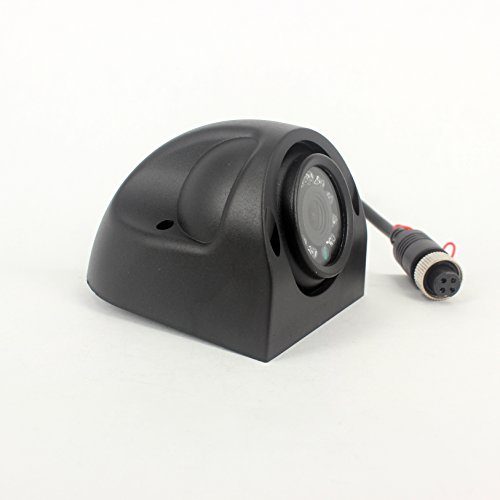 Zhiren 1/3 CCD Sensor de Imagen de Color cámara de visión Lateral de Marcha atrás cámara de visión Nocturna Impermeable Coche cámara de visión Trasera para RV's, autobús, Camiones, remolques