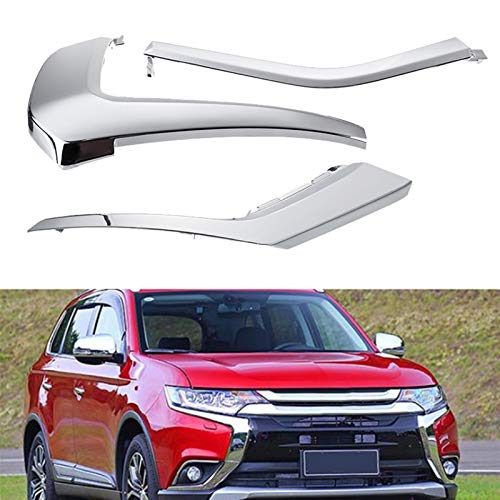 3 PCS Coche delantero izquierdo Splitter Splitter Body Kit Kit Spoiler Diffuser Lip Bit Bumper para Mitsubishi Outlander 2016-2019 Spoiler Canards (Color : Silver)