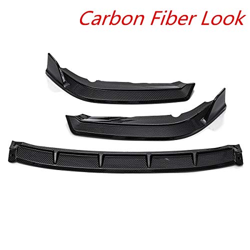 3 UNIDS DESACTIVA DETACHABLE COCHE Frontalizador de parachoques SPOILER DIFUSOR DE DIFUSOR DEFLECTOR KIT DE CUERPA GUARDIO DE PROTECCIÓN PARA HONDA PARA CIVIC 2019 2020 ( Color : Carbon Fiber Look )