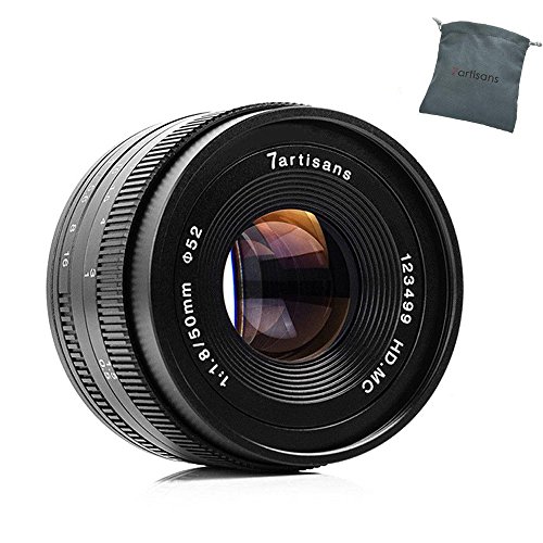 7artisans 50mm/F1.8 APS-C Manual Fixed Lens Compatible with/Replacement for Sony A6500 A6300 A6000 A5100 A5000 NEX-3 NEX-3N NEX-5 NEX-5A A7 A7II A7R VG10 VG20 VG30 EA50