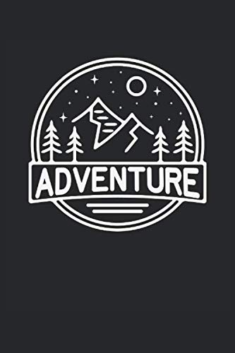 Adventure: Aventura naturaleza senderismo logo regalos cuaderno forrado (formato A5, 15,24 x 22,86 cm, 120 páginas)