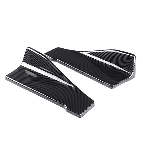 Ala de alerón 2pcs 35cm / 48cm del coche universal lateral de la falda y del tope posterior del difusor spoiler Splitter Winglet delantales de fibra de carbono for el Benz for BMW ( Size : 35cm )