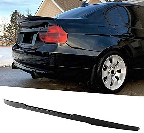 Alerón de la tapa del maletero Alas de alerón de techo trasero de coche negro brillante Ajuste para el alerón de puerta trasera estilo M4 Se adapta a BMW 3Er E90 M3 2006-2011 Spoiler de labios STR.