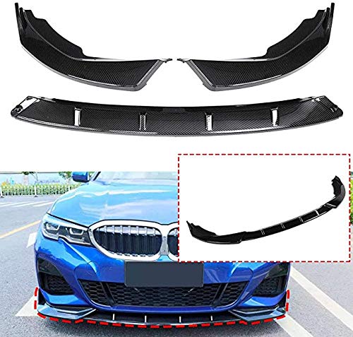 AleróN Delantero Parachoques Delantero Lips Spoiler Del Coche Para BM W 3 Series G20 2019-2020,Kit De CarroceríA De Labio De Protector De Parachoques Delantero