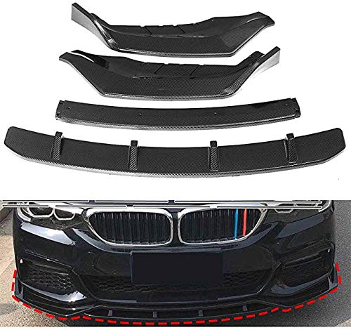 AleróN Delantero Parachoques Delantero Lips Spoiler Del Coche Para BM W 5 Series G30 G31 G38 540i M Sport 2017-2020,Kit De CarroceríA De Labio De Protector De Parachoques Delantero