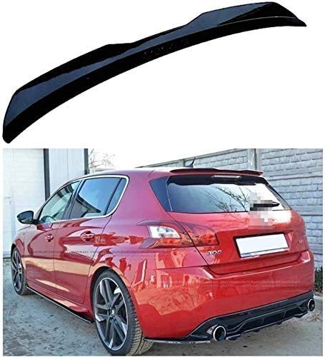 Alerón Trasero Spoiler de ABS para Peugeot 308 GTI 2015-2020, Accesorios de Modificación del Alerón del Maletero, Duradero, Brillante