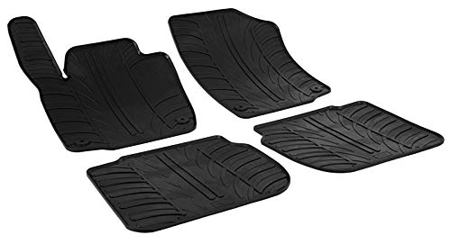 Alfombrillas de Goma Compatible con Skoda Rapid 5-Puertas 2012- & Seat Toledo 5-Puertas 2013-(Perfil T 4-Partes + Clips de Montaje)