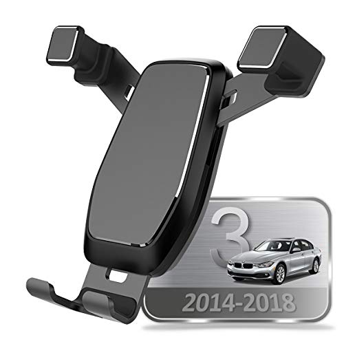 AYADA Soporte Móvil para BMW F30 F31 F34 Serie 3 F32 F33 F36 Serie 4, Soporte Telefono Nueva Versión Gravedad Auto Lock Estable Fácil de Instalar 2014 2015 2016 2017 2018 Accesorios