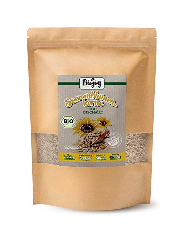 Biojoy Semillas de Girasol orgánicas, peladas, crudas y sin sal (1,5 kg)