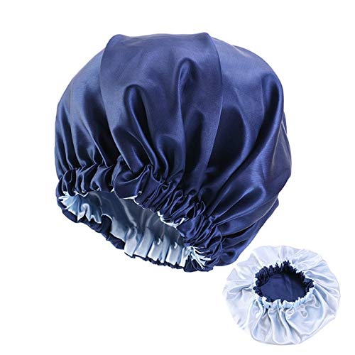 Bonnet Extra Grande con Forro de satén para Mujer, Gorro de Seda Satinado con Estampado de Belleza de Gran tamaño, Gorro de Noche para Dormir, Gorro para la Cabeza, Sombrero a4