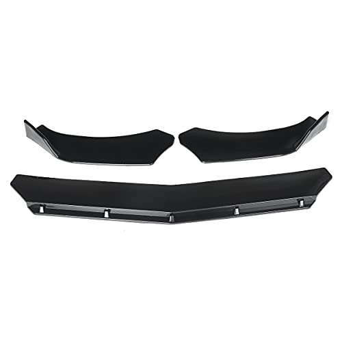 CMJCJDM Spoiler de Labios, para Honda para Nissan para Benz para Apariencia de Carbono/Black Universal Car Frontal Splitter,Negro