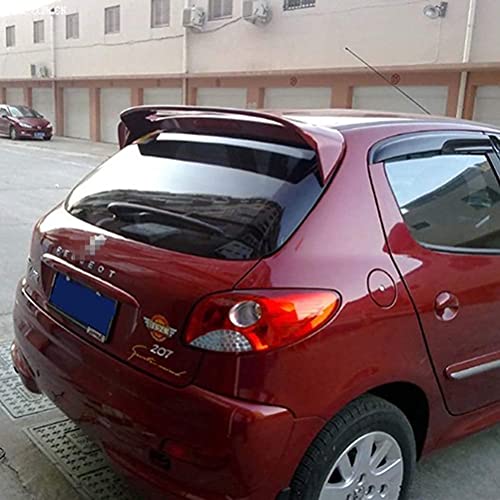 Coche ABS Alerón Traserode labio de techo para Peugeot 206 207 2008-2012, Trasero Techo Maletero Spoiler Cola Lip Spoiler