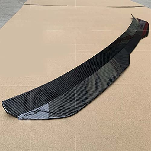 Coche Spoiler Ajuste del labio del techo trasero Ajuste para Renault Clio 4 IV Hatchback Spoiler 2012-2019 Spoiler ABS Universal Car Tail Wing Decoración (Color : Fake Carbon Fiber)