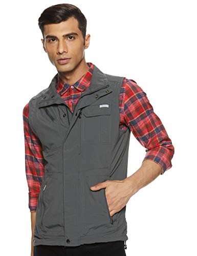 Columbia Silver Ridge II Vest Chaleco para Senderismo, Aislamiento térmico sintético Hi-Loft, Hombre, Gris (Grill), L