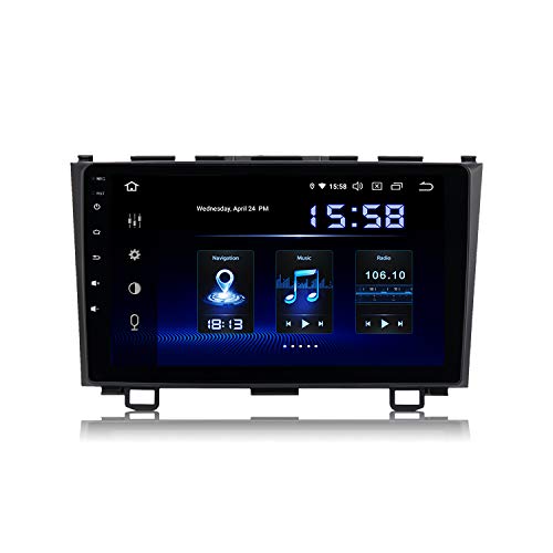 Dasaita 9" Android 9.0 Autoradio Bluetooth Coche para Honda CRV 2007-2011 1 DIN Radio Coche USB DSP 4G/64G Soporte Dab+ GPS Mandos de Volante FM/Am Carplay WiFi