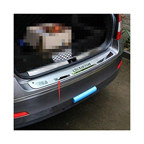 Decoración maletero Para Skoda Octavia 2014 2015 2016 2017 2018 A7 Inoxidable Del Desgaste Del Acero Del Tronco Posterior Del Protector Del Tope Posterior De La Placa Trasera Travesaño De La Puerta