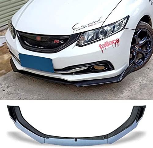 DIQON 3 Piezas de Parachoques Delantero Spoiler Placa de protección Labios Cuerpo Kit Tiras mentón Pala para Civic Hybrid SI Sedan 2012-2019, Negro Brillante, Negro Brillante, Negro Brillante, fi