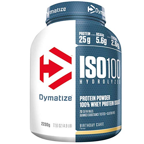 Dymatize ISO 100 Birthday Cake 2,2kg - Hidrolizado de Proteína de Suero Whey + Aislado en Polvo