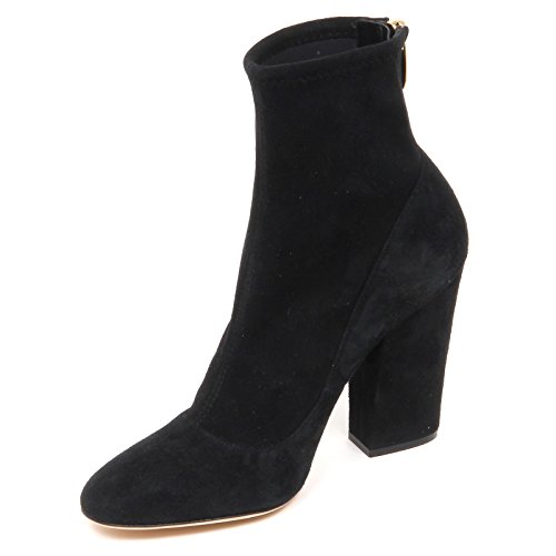 E4738 Tronchetto Donna Black SERGIO ROSSI Scarpe Suede Stretch Boot Shoe Woman [35]