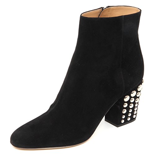 E4750 Tronchetto Donna Black SERGIO ROSSI Scarpe Borchie Suede Boot Shoe Woman [35]