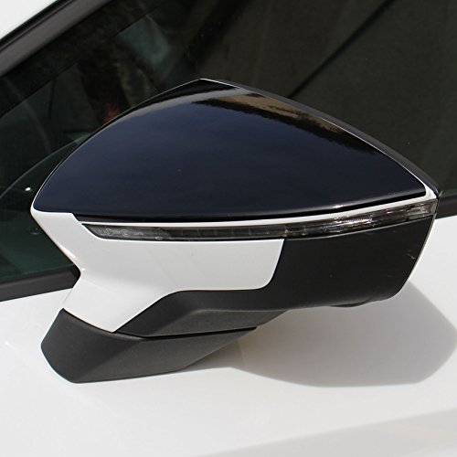 Finest Folia DS007 - Adhesivo decorativo para espejo retrovisor exterior (negro brillante)