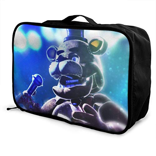 Five Nights Freddy Travel Lage Duffel - Bolsa impermeable para mujer, hombre, niño, gran capacidad, maleta ligera