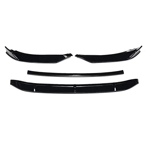 GNY Spoilers 4pcs Fibra de Carbono Look/Black Car Frontal Bumper Splitter Lip Spoiler Diffuser Funda Protector para VW para la Variante de Passat B8 2017-2018 Alerón Trasero para Coche