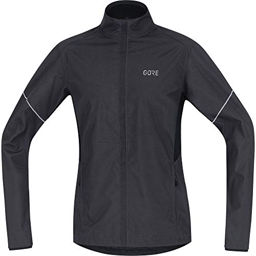 Gore Windstopper Wear Jacket- Chaqueta para correr, Hombre, Gris Oscuro (Terra Grey)/Negro, L