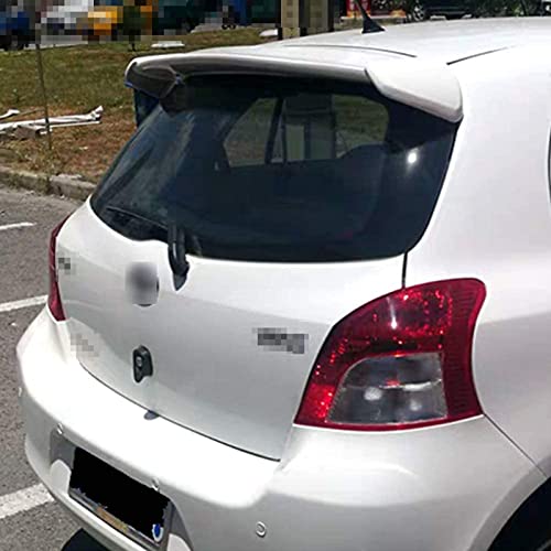 HCJGZ Spoiler Posterior de plástico Premium ABS Adecuado para Toyota Yaris 2008 2009 2010 2011, 2012, Pegamento de 3M y fácil instalación,Blanco