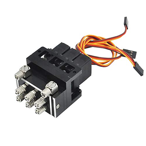 HIUHIU Controlador de válvula de Aceite hidráulico 3CH con válvula servo direccional con 1/14 RC camión volquete Cargador, 1/12 RC Piezas de Excavadora