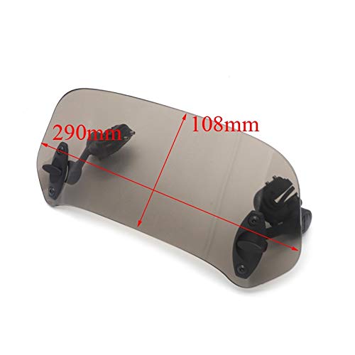 HWH Motocicleta universal Risen Spoiler Spoiler Spoiler Spoiler Deflector para ho.n.da b.m.w ya.ma.ha ka.wa.sa.ki su.zu.ki Durable (Color : 290mm Smoke)