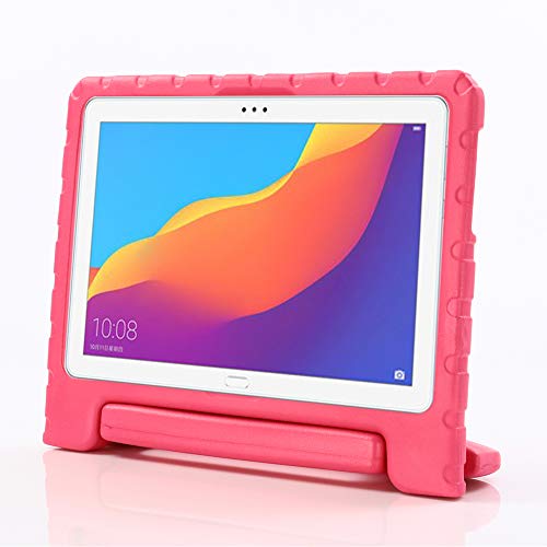 i-original - Funda compatible con Huawei Mediapad T5 10 10.1 pulgadas, compatible con Huawei Honor Play Pad 5 EVA para niños con mango de soporte, funda protectora ligera con asa convertible (magenta)