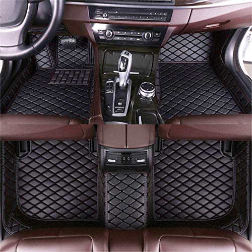 Jiahe El Alfombra Coche para Seat Toledo 2012-2018 Alfombra Personalizada Coche para Cuero Esteras Coche Antideslizantes Alfombrillas Moqueta Impermeables Set Negro