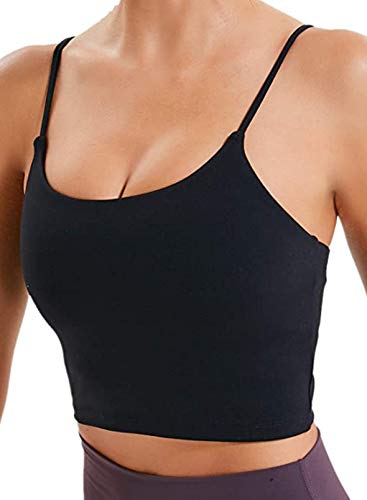 Jolicloth Mujeres Solid Sport Yoga Bra Crop Tank Top Bra Push Up con para Yoga/Fitness/Ejercicio