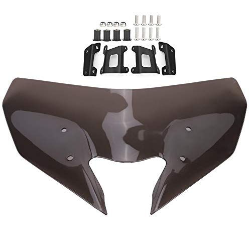 KIMISS Motocicleta Parabrisas Parabrisas, reequipamiento Wind Deflector Racing Windshield Spoiler La pantalla se adapta a los ajustes para MT-09/FZ-09/MT-09 SP