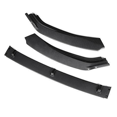 KKUFOO Spoilers Delanteros Coche Delantero Delantero Splitter Lip Spoiler Diffuser Guard Cover Trim para Volkswagen para VW para Golf MK7 MK7.5 2014 2015 2016 2017 2017 (Color : Carbon Fiber Look)