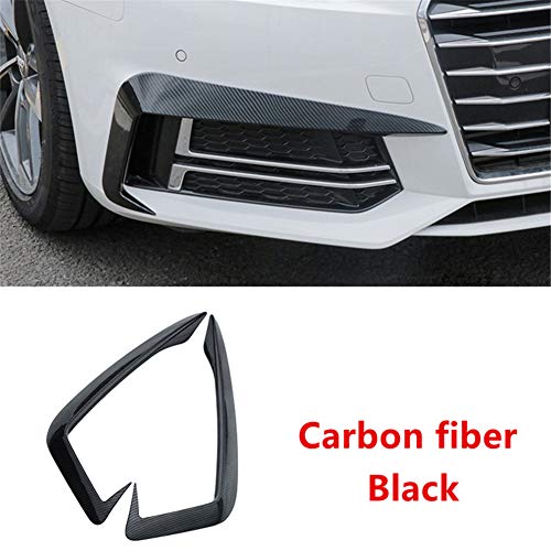 LIBAITIAN Parachoques Delantero Spoiler Labio Embellecedor Faros antiniebla Apto para Au-di A4 B9 2017-2019,Carbon Fiber