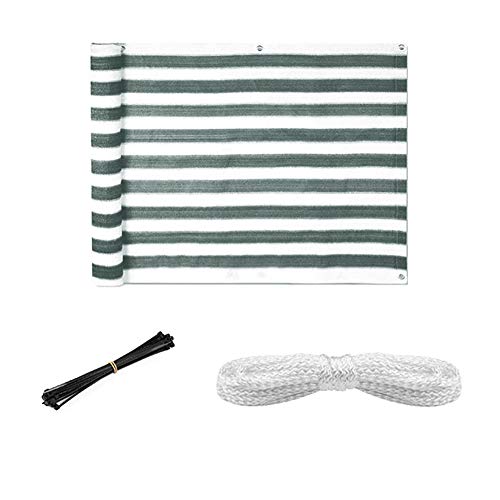 LPxdywlk Sombrilla Net 0.9x5m Anti-Sol Dual Color Stripe Garden Balcón Protección De Privacidad Cerca Sunshade Net Garden Decoración Durable Blanco Negro