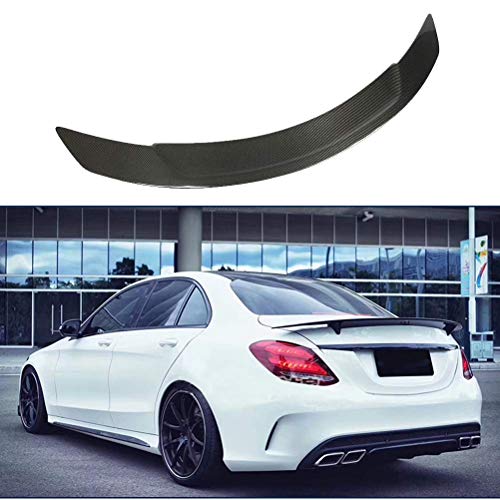 LY-QCYP Spoiler Trasero Apto para Mercedes Benz W205 C180 C200 C220 C250 C300 C400 C63 AMG Sedan Spoiler 2014-2019 Fibra de Carbono ala Trasera Tapa del Maletero Cola ala