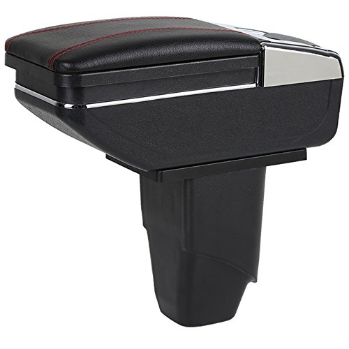 Maiqiken Reposabrazos de Coche para 206 207 2006 – 2013 cenicero de Almacenamiento Interior Coche Estilo Decoración Accesorios Negro