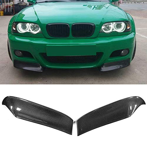 MFQO Tortas de Parachoques Spoiler, Fibra de Carbono Real Frontal Bumper Splitters Splitters Delantales Flaps para BMW 3 Series E46 M3 Coupé 1999-2006 Torta de Parachoques Spoiler