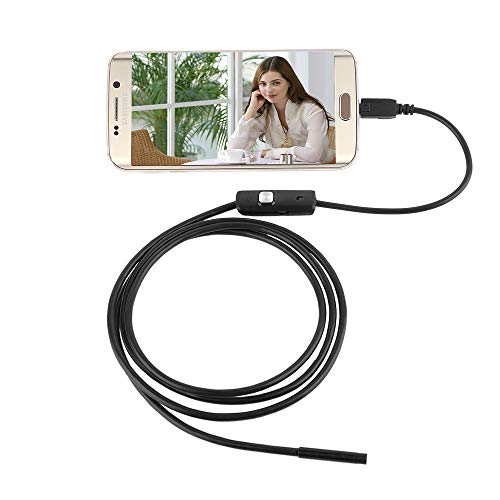 MHCYKJ Serpiente del endoscopio de la cámara OTG teléfono Android Diámetro Impermeable del endoscopio de la cámara Cabeza de 7 mm para Smartphone,1.5M