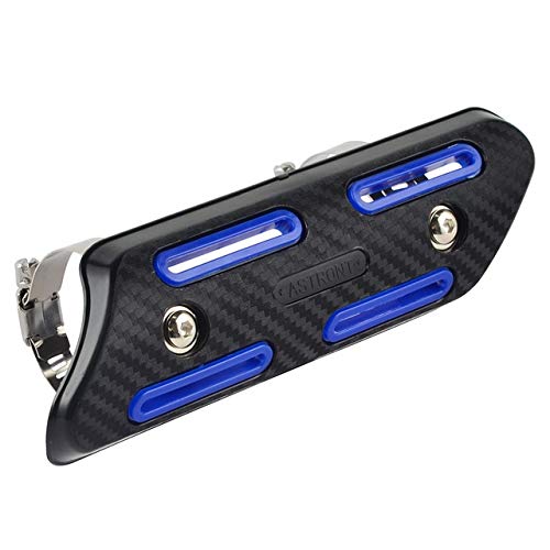 Motocicleta Protector contra Calor de Tubo de Escape Protector de Cubierta, Protector del talón, para Beta 4 Tiempos RR 300; 350, 390, 430, 480 para SHERCO SEF-R 250, 300 de 450 SEFR (Color : Blue)