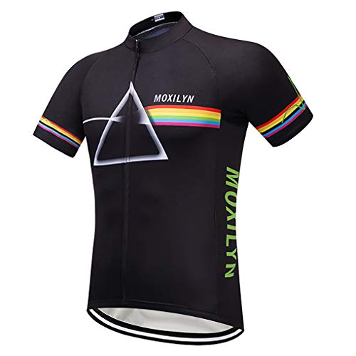 Moxilyn Camisetas de Ciclismo para Hombre, Camiseta Corta, Top de Ciclismo, Jerseys de Ciclismo, Ropa de Ciclismo, Mountain Bike/MTB Shirt, Transpirable y Que Absorbe El Sudor, Secado Rápido