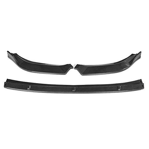 NADAENQ Difusor Protection Spoiler, para Nissan Qashqai 2019-2020 Deflector de Labios Lips 3PCS Coche Delantero Splitter Body Kit de Cuerpo,Carbon Fiber Look