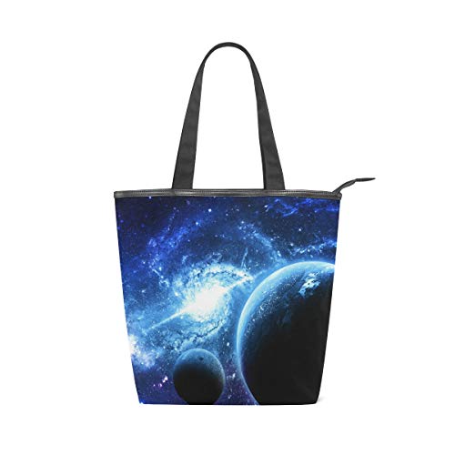 NaiiaN Bolsos Faro Bolsos de hombro Galaxy Planet Monedero Compras para mujeres Niñas Damas Bolso de estudiante Correa ligera