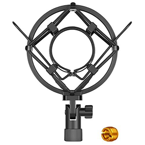 Neewer Universal 45MM Microphone Montura de Choque para Micrófono de Condensador de Diámetro 43MM-46MM (Negro)