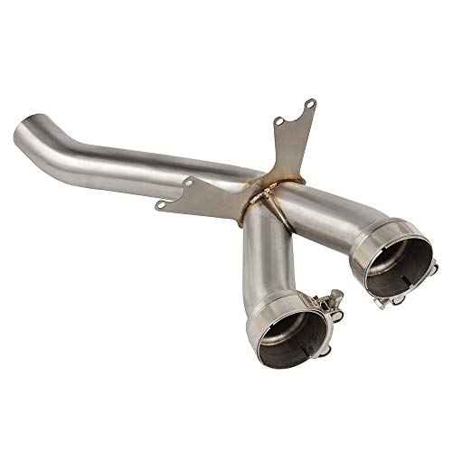 NICECNC De-Cat Middle Link Pipe Slip-on Exhaust Muffler System Compatible con BMW S1000RR 2009-2011